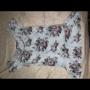 Flower print peplum top